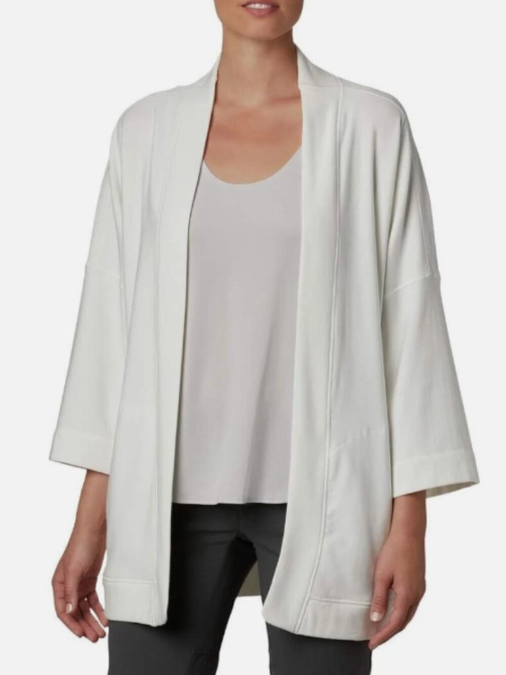 Columbia Firwood Crossing Cardigan Soft Cream Kimono Long Layering Pockets Med